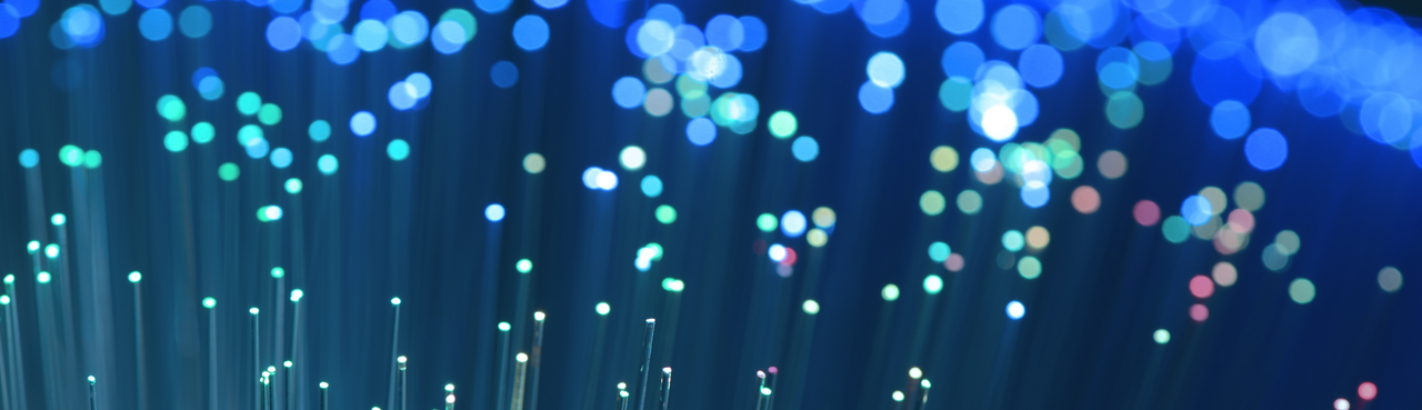 image of fibers in blue light